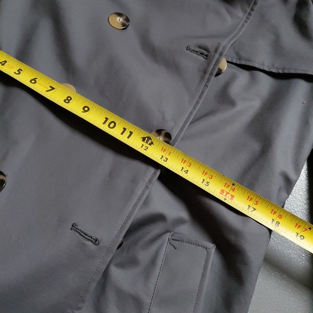 NEW MANGO MNG $159 GRAY LONG DOUBLE BREASTED TRENCH COAT Size XS Belted Luxury - Picture 15 of 16